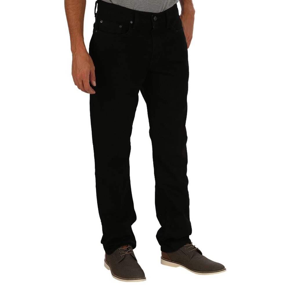George Relaxed Fit Straight Leg Men’s Cotton Black Denim Jeans 46x30 NWT